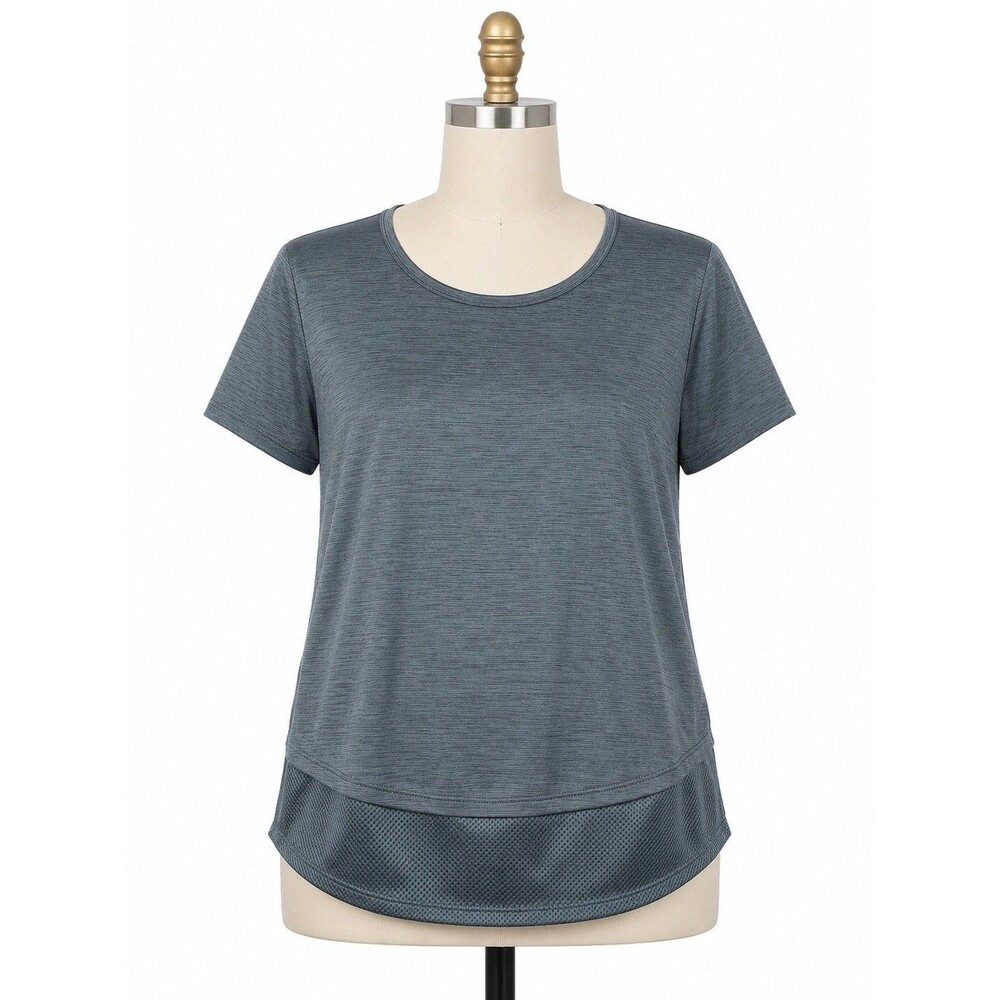 Under Armour Womens Tech Vent Top Size XS Gray Short Sleeve Pullover